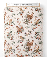 Tissu - Animaux et plantes forestières