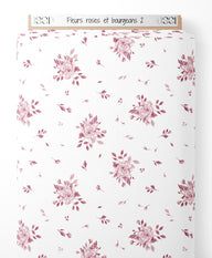 Tissu - Fleurs roses et bourgeons 2