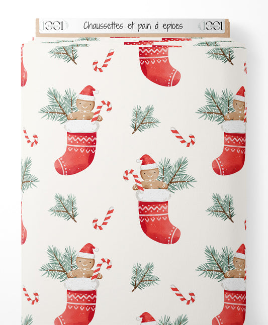 Tissu - Chaussettes et pain d'épices