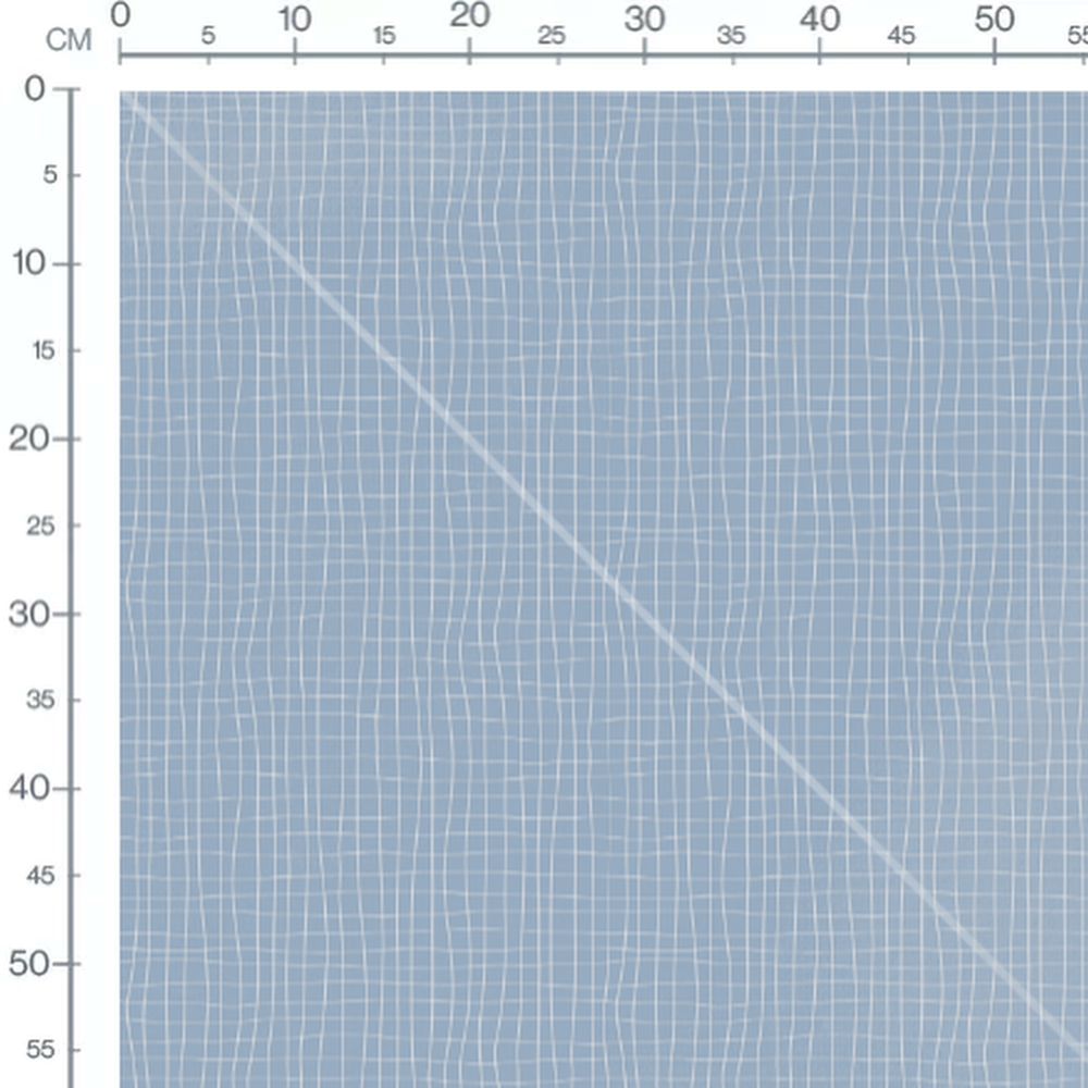 Tissu - Carreaux ondulés sur bleu