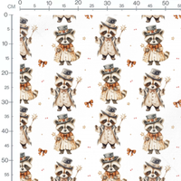 Tissu - Raton laveur en costume