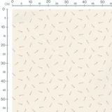 Tissu - Flèches marron sur beige