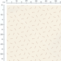 Tissu - Flèches marron sur beige