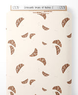 Tissu - Croissants bruns et taches 2