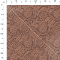 Tissu - Géométrie brune sur fond brun