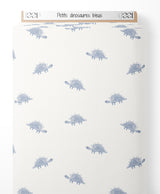 Tissu - Petits dinosaures bleus