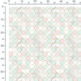 Tissu - Cercles pastel sur marbre