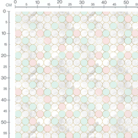 Tissu - Cercles pastel sur marbre