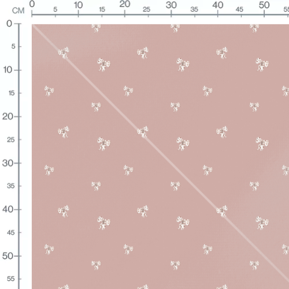 Tissu - Nœuds à pois sur fond rose