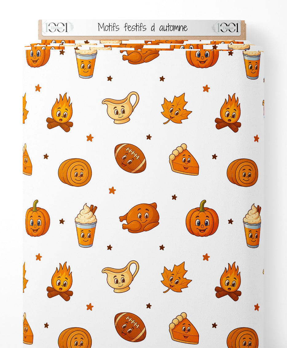 Tissu - Motifs festifs d'automne