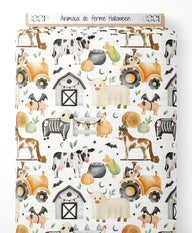 Tissu - Animaux de ferme Halloween