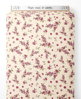 Tissu - Fleurs roses et violettes