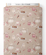 Tissu - Service à thé et biscuits