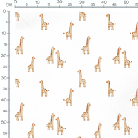 Tissu - Girafes mignonnes sur fond blanc