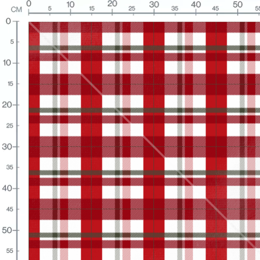 Tissu - Carreaux rouges et blancs variés