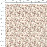 Tissu - Fleurs roses et brunes beige
