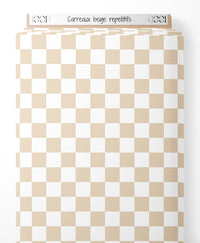 Tissu - Carreaux beige répétitifs