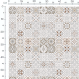 Tissu - Carreaux harmonieux beige et gris