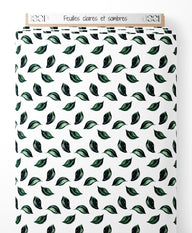 Tissu - Feuilles claires et sombres