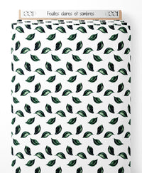 Tissu - Feuilles claires et sombres