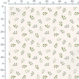 Tissu - Feuilles stylisées en vert