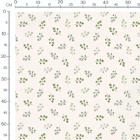 Tissu - Feuilles stylisées en vert