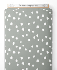 Tissu - Pois blancs irréguliers gris