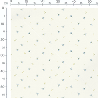 Tissu - Abeilles et fleurs jaunes