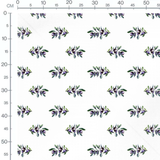 Tissu - Brindilles d'olives vertes