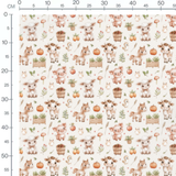 Tissu - Mignons animaux et légumes