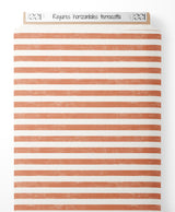 Tissu - Rayures horizontales terracotta