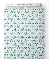 Tissu - Petites feuilles sur blanc