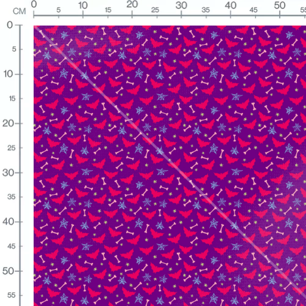 Tissu - Chauves-souris et toiles colorées
