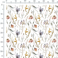 Tissu - Fleurs pastel délicates