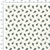 Tissu - Poires carreaux sur fond clair