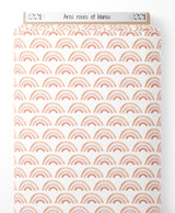 Tissu - Arcs roses et blancs