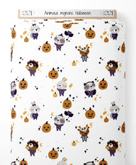 Tissu - Animaux mignons Halloween
