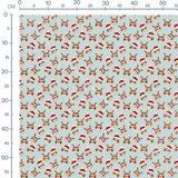 Tissu - Paresseux sur fond bleu clair