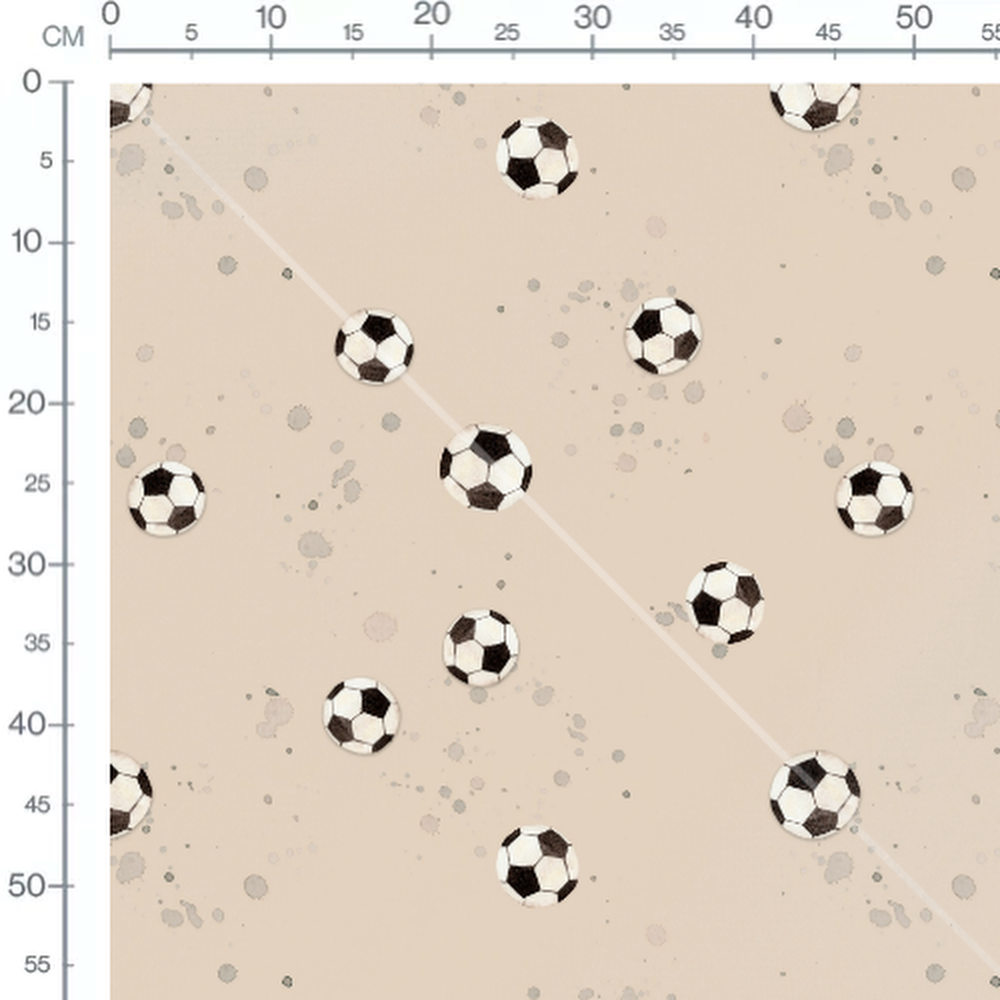 Tissu - Ballons dispersés beige