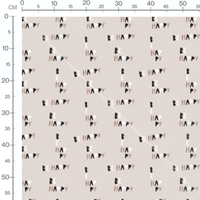 Tissu - Lettres Be Happy