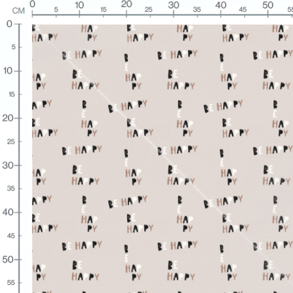 Tissu - Lettres Be Happy