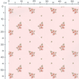 Tissu - Bouquets roses sur fond rose
