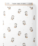 Tissu - Pingouins ludiques et colorés