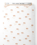 Tissu - Petits cochons sur fond blanc
