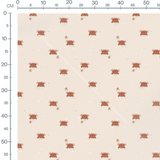 Tissu - Crabes souriants sur sable