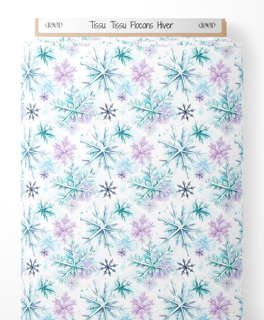 Tissu - Tissu Flocons Hiver