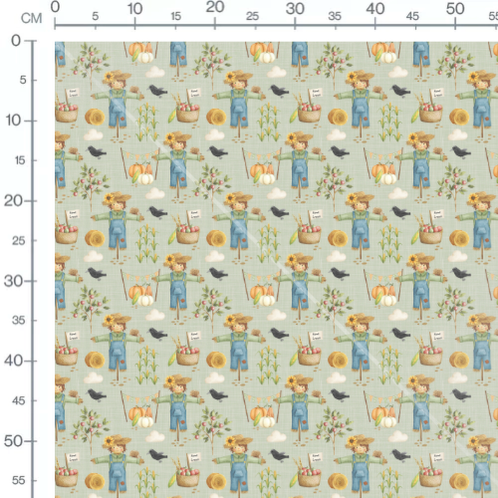 Tissu - Épouvantails et corbeaux champêtres