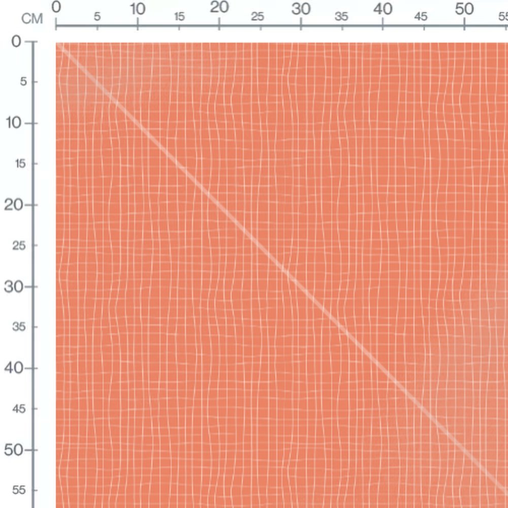 Tissu - Carreaux blancs sur fond orange