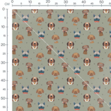 Tissu - Chiens avec accessoires