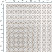 Tissu - Fleurs beige et gris en répétition
